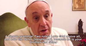 primo video messaggio da un iphone di papa francesco