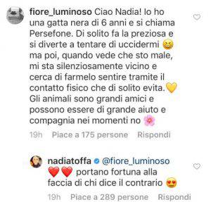 Nadia Toffa risponde ai fans