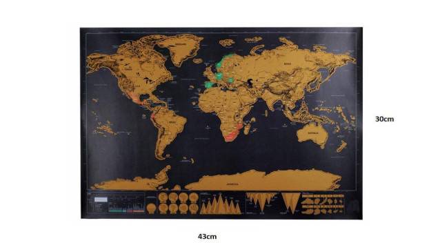 Mappa del mondo da grattare
