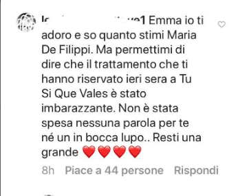 Emma Marrone Messaggio