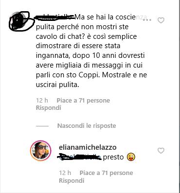 Eliana Michelazzo risponde Instagram
