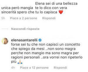 Elena Santarelli accusa