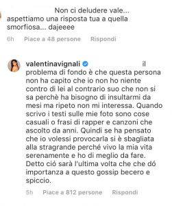 Valentina Vignali risposta Giorgia