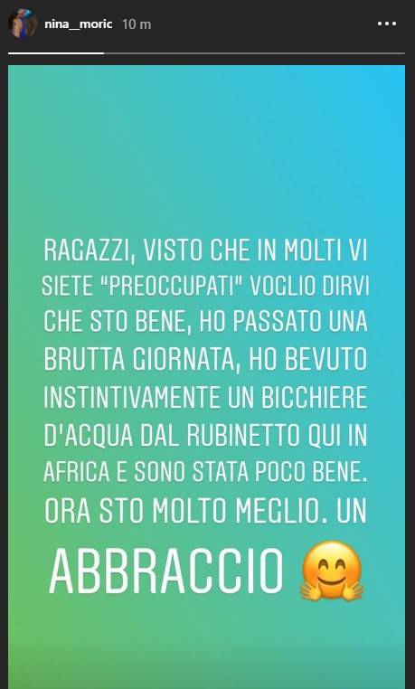 Nina Moric storie Instagram