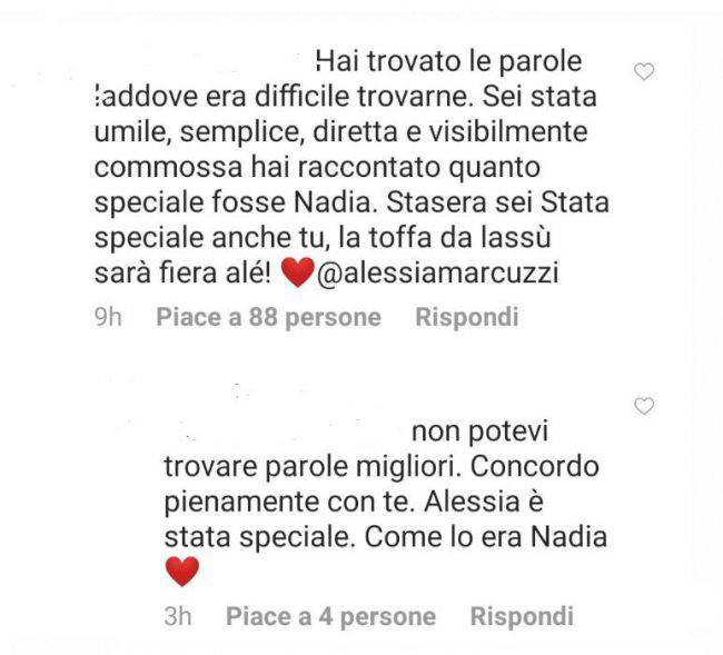 ALessia Marcuzzi commenti followers