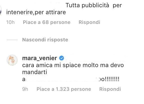 Mara Venier commento
