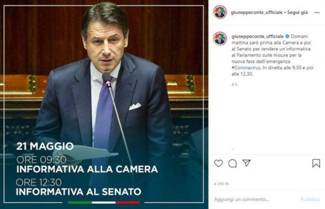 Giuseppe Conte annuncio informativa