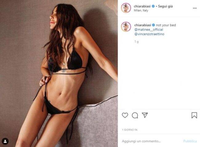 Chiara Biasi post Instagram