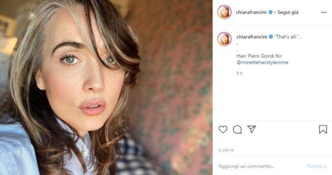 Chiara Francini post Instagram