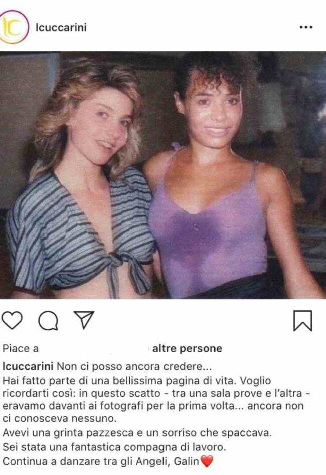 Lorella Cuccarini lutto