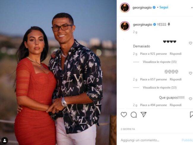 Georgina Rodriguez Ronaldo sposi