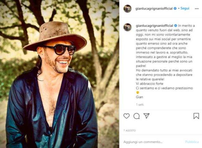 Gianluca Grignani post 