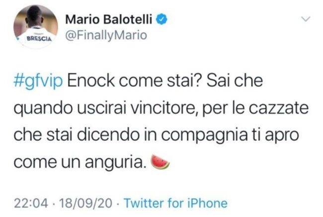 GF Vip enock Balotelli