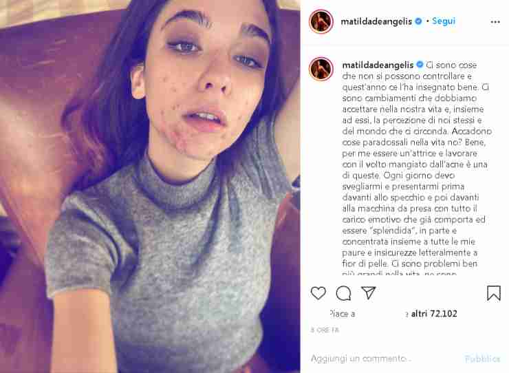 Matilda De Angelis attrice confessione choc