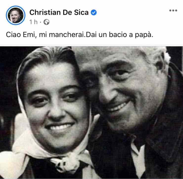 Christian De Sica lutto