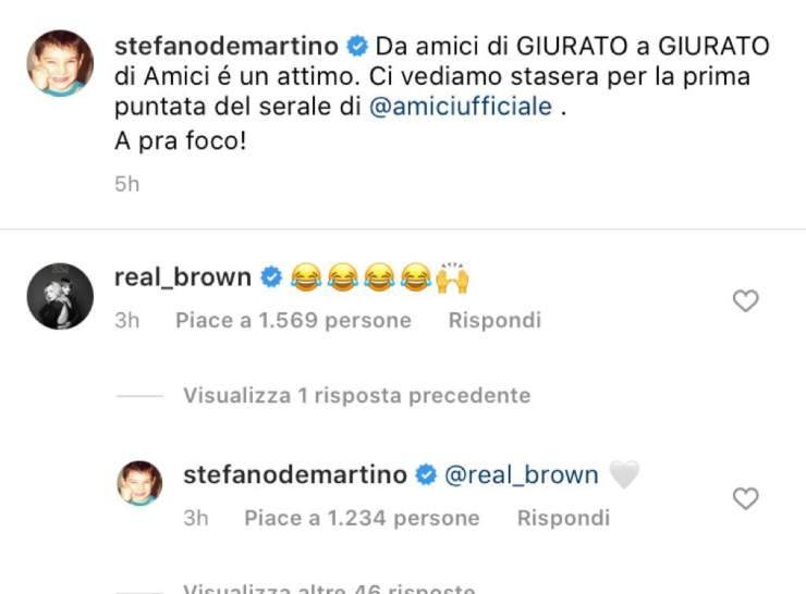 Stefano De Martino commento Emma