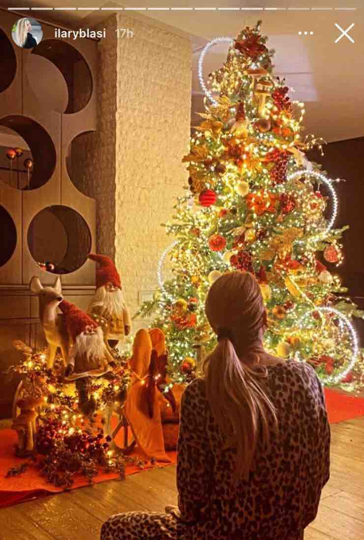 albero di Natale in casa Totti