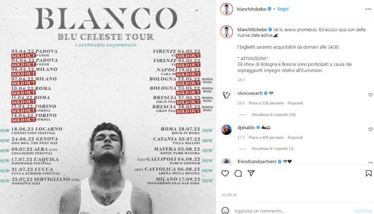Blanco dopo Sanremo 2022