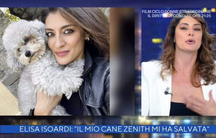Elisa Isoardi racconto cane l'ha salvata 