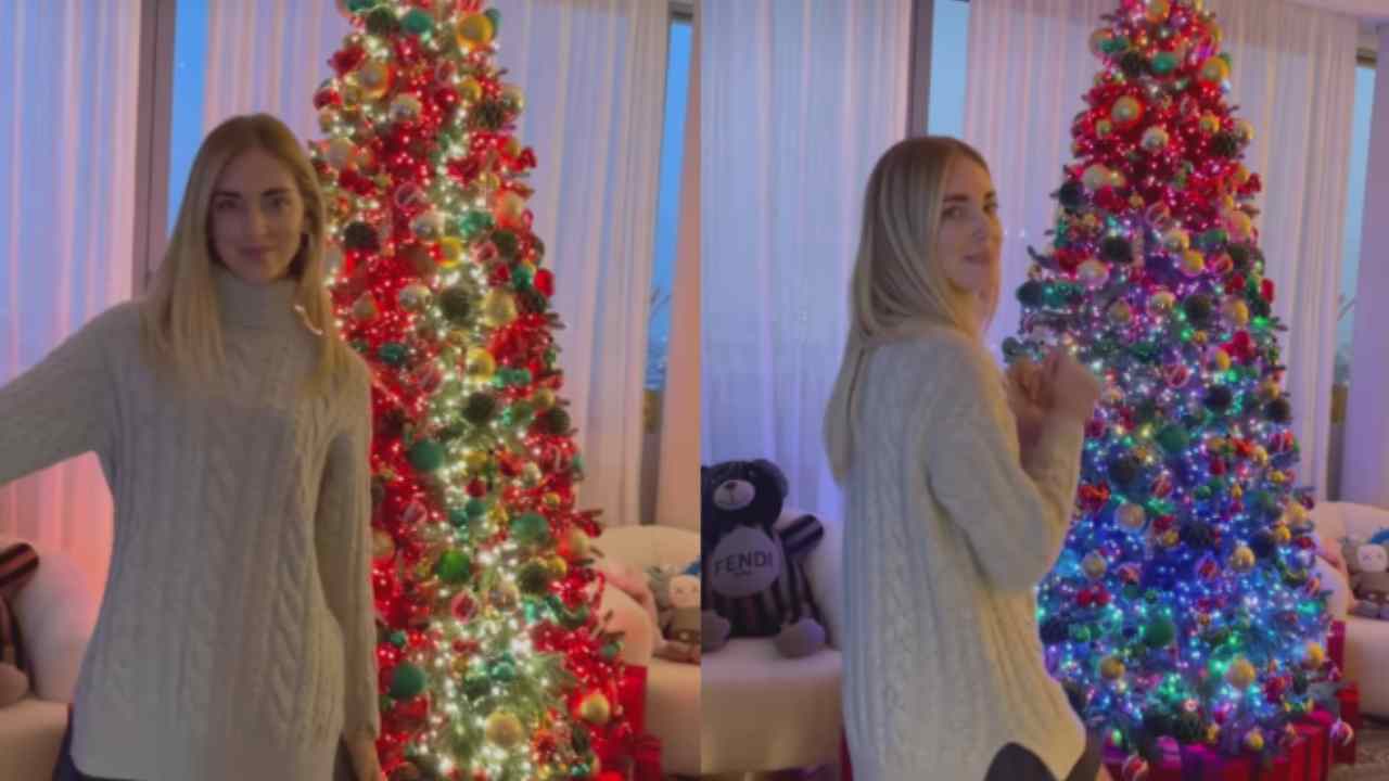 Play of lights and colors never seen before: how much does Chiara Ferragni’s Christmas tree cost