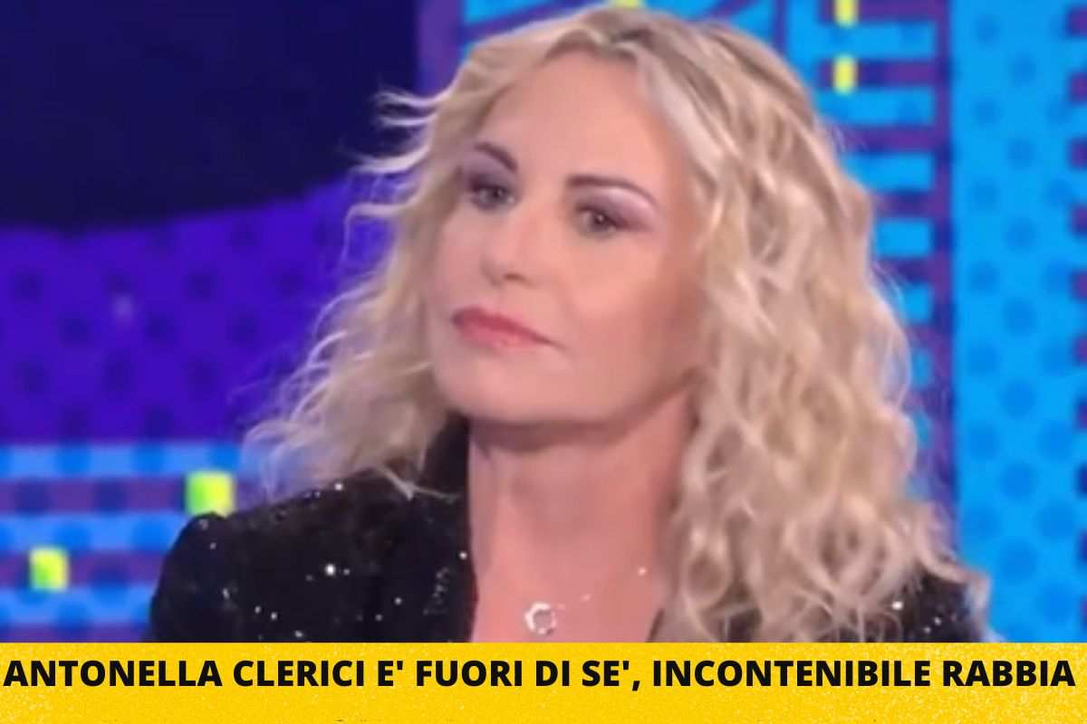 Antonella Clerici arrabbiata
