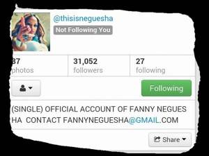 Fanny Neguesha Instagram
